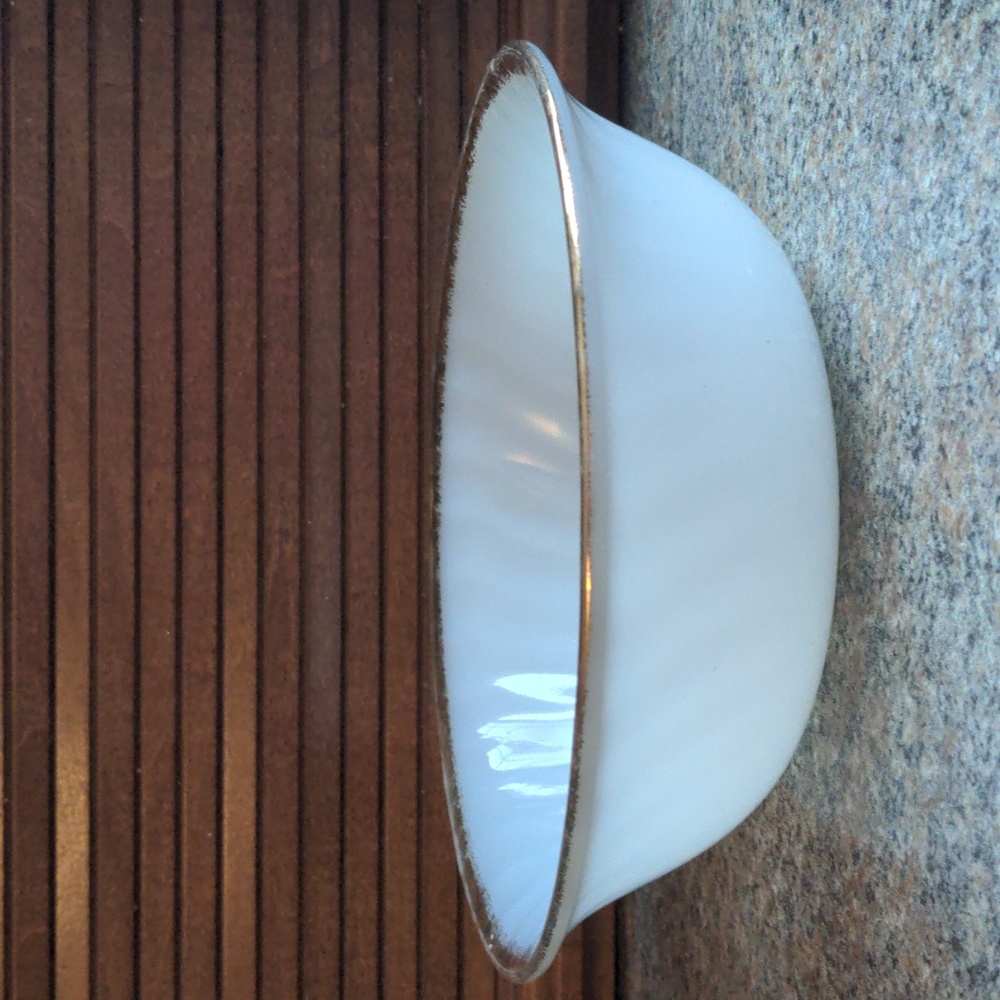 Vintage Fire King Oven Ware White Milk Glass 8" Serving Bowl